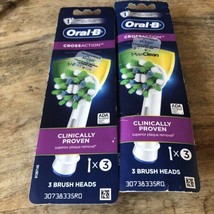 (2) Oral-B CrossAction Toothbrush Replacement Heads 6 TOTAL NEW - $23.36