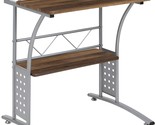 The Flash Furniture Clifton Rustic Walnut Computer Desk Features Two 28-... - $71.95