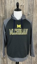 Pro Edge University Of Michigan Hoodie Sweatshirt Men&#39;s Large Grey Polyester - £14.24 GBP