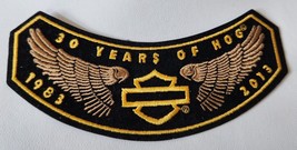 Harley Davidson Owners Group HOG 30th Anniversary 1983 - 2013 Rocker Pat... - $291.37 MXN