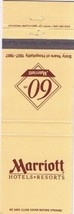 Matchbook Cover Marriott Hotels Resorts 60th Anniversary - £2.34 GBP