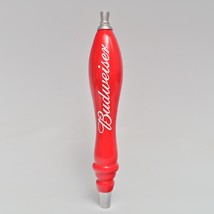 Budweiser Classic Draught Red w/ Silver Wooden Tap Handle Anheuser Busch 12&quot; - £18.25 GBP