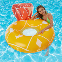 Diamond Float Inflatable Pool Floatie Adult Raft Swimming Lounge Floating Chair - £15.17 GBP