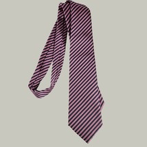 Charles Hill Tie Mens 3.5&quot; x 55&quot; Silk Pink Blue Stripes Hand Made in Eng... - $14.98