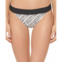 DKNY Bikini Swim Bottoms Low Rise Logo Print Black White Size Large $58 - NWT - £14.11 GBP