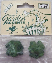 Nicole Garden Accents Miniature Frogs - Dollhouse Set of 2 - NEW - £3.12 GBP