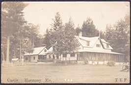Hartland, Maine RPPC 1913 Castle Harmony Sporting Camp - T.E.F. Postcard 202 - £13.98 GBP
