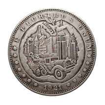 HB(250)US Hobo Nickel Morgan Dollar Silver Plated Copy Coin - £7.96 GBP