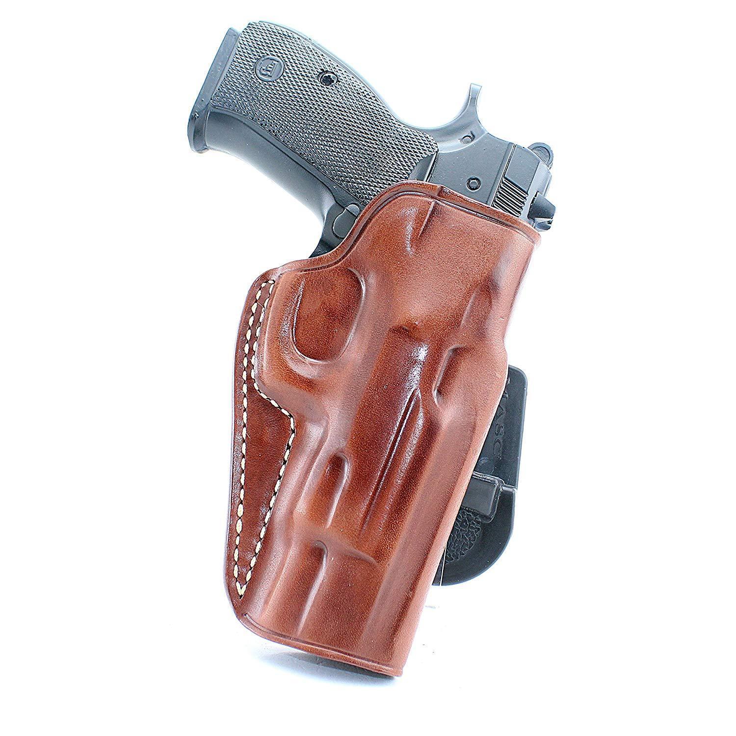 Leather Paddle Holster Fits CZ 75 SP-01 Shadow 9mm 4.7" Barrel #1310# - $68.99