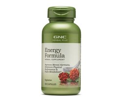 GNC Herbal Plus Energy Formula Supplement 100 Capsules, Exp 12/2025 - £18.87 GBP