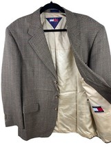 Tommy Hilfiger Blazer 44 Tweed Houndstooth Wool Mens Quiet Luxury Old Mo... - $69.59