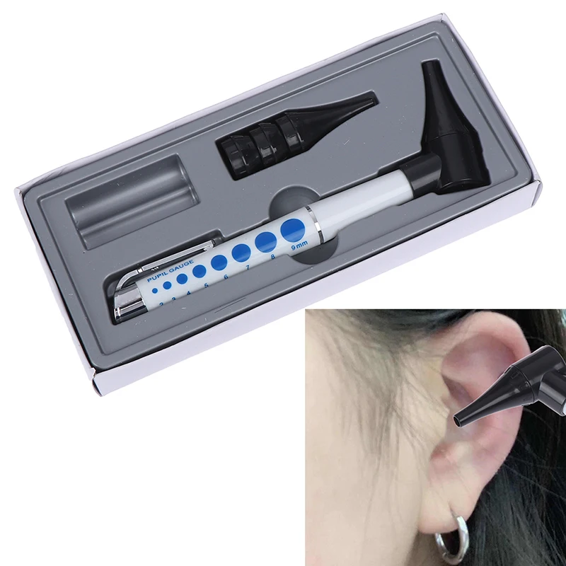 Len 4glimpse led lamp otoscope penlight ear cleaner diagnostic earpicks health ear care thumb200