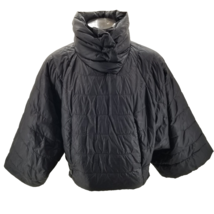 Polo Sport Ralph Lauren Black Down Puffer Kimoto Cropped Poncho Jacket C... - $114.15