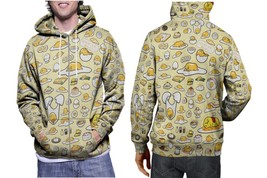 Cute Cartoon Egg Japanese Gudetama    Mens Graphic Pullover Hooded Hoodie - £26.50 GBP+