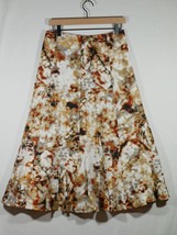 Vintage Bridget Marie Linen Floral Maxi Skirt Size 8 - £27.40 GBP