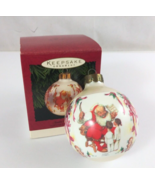 1995 Hallmark Keepsake Ornament Santa&#39;s Visitors Norman Rockwell Glass Ball - $181.73 MXN