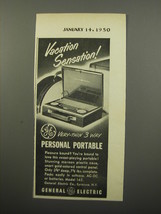 1950 General Electric Model 145 Portable Radio Ad - Vacation Sensation - £14.78 GBP