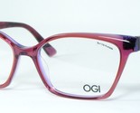 OGI Evolution 9246 2280 Weinrot Lila Kristall Brille 52-17-140mm Japan - $76.22