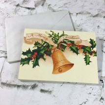 Merry Christmas Bells Boughs Of Holly Holiday Cards Lot Of 14 W/ Envelopes 2013 - £11.89 GBP