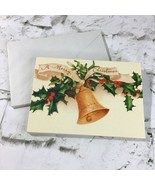 Merry Christmas Bells Boughs Of Holly Holiday Cards Lot Of 14 W/ Envelop... - £11.67 GBP