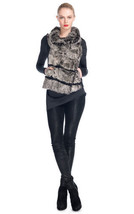 Helmut Lang &quot;Flux&quot; Rabbit Fur &amp; Leather Vest Black S - $289.00