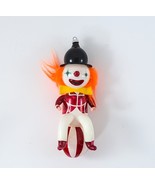 Christmas Ornament Clown De Carlini Italy Blown Glass 6&quot; Hand Made Vintage - £36.33 GBP