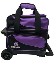 Ebonite Rolling Bowling Ball Bag With Wheels Purple and Black - $39.55