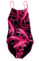 NEW Sporti Micro Wave Hot Pink One Piece Open Back Bathing Suit Swim 36 NWT - £14.86 GBP