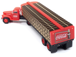 1941-1946 Chevrolet Tractor Red with Flatbed Bottle Trailer &quot;Coca-Cola&quot; &quot;Mini Me - £35.56 GBP