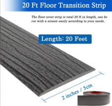 Adhesive Faux Wood Grain Trim Roll 20&#39; x 2&quot; Floor Transition Divider Str... - £21.08 GBP