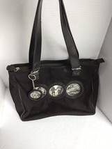 Photo Frame Tote Hand Bag Grandma Mom Black Purse Diaper Key Chain Fob M... - £19.57 GBP