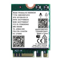 Wireless-Ac 8265Ngw Ngff M2 Interface Wifi Adapter-Wireless-Ac 1200Mbps ... - £31.96 GBP