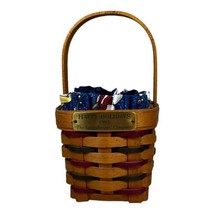 Vintage Longaberger 1997 Happy Holidays Basket Liner Protector Combo Min... - £72.84 GBP