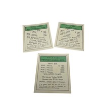 Vintage 1960s Monopoly Title Deed Cards Pennsylvania No Carolina Pacific Ave - $9.89