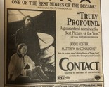 Contact Vintage Movie Print Ad Jodie Foster Matthew McConaughey TPA24 - $5.93