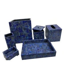 Random Lapis Gemstone Bathroom Set, Luxury Bath Interior Home Improvement Decors - £1,344.88 GBP