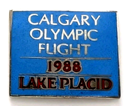 Calgary 1988 Olympic Flight Pin Lake Placid Winter Games Connection Souv... - $12.99