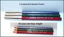 NEW "JORDANA" Elegant Lip/Eye Liner Pencil Set  Terra Cotta ~Dark Green ~Ganite  - $4.25+