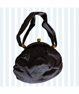 Vintage Garay Black Fabric Wool Blend Evening Bag Handbag - €34,03 EUR