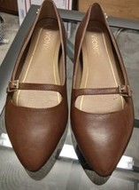 Vionic Ballet Flats Brown Delilah Womens 6 Leather Slip On Comfort Shoes... - $24.75