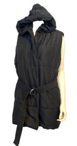 Jason Maxwell Women&#39;s Outerwear Collection Hooded Puffer Vest Black 1X - £12.90 GBP