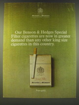 1965 Benson and Hedges Special Filter Cigarettes Advertisement - £14.48 GBP