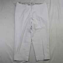 Peter Nygard Plus 20W White Plus Slim Cropped Stretch Womens Dress Pants - £11.93 GBP