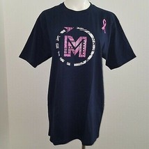 NWOT Breast Cancer Awareness Navy Blue Tee Shirt Pink Ribbon Size Medium - £10.06 GBP