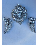 Vintage Signed WEISS Rhinestone BROOCH &amp; EARRINGS Set - $79.99