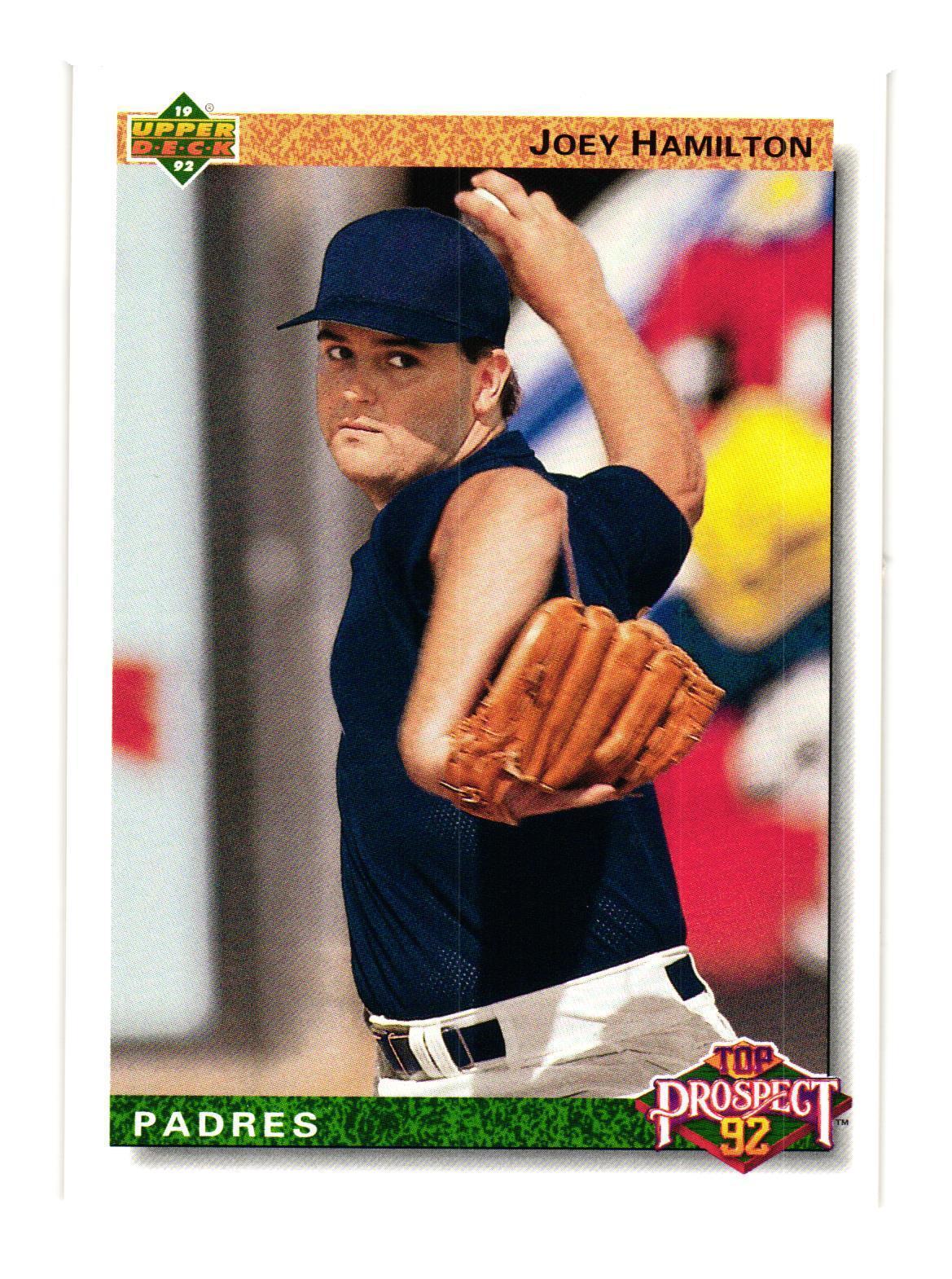 Primary image for 1992 Upper Deck #67 Joey Hamilton San Diego Padres