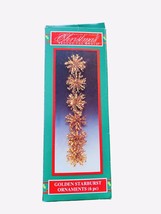 Christmas Around the World Copper and Gold Starburst Tree Ornaments Set of 6 - £9.34 GBP