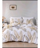 3 pieces set duvet cover with pillow cases, bedroom set,plants duvet cover - $61.74 CAD