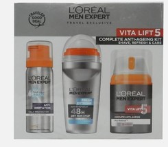 L&#39;Oreal Men Expert Travel Exclusive Vita Lift 5 Complete Anti-Aging Kit - £24.74 GBP