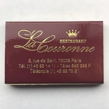 Hotel Le Warwick Paris France Vintage Matches Empty Matchbox La Couronne - $9.95